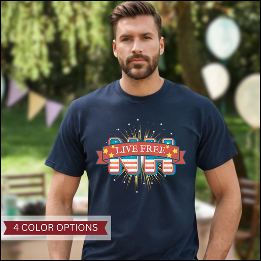 NH Live Free Gold Firework Unisex t-shirt