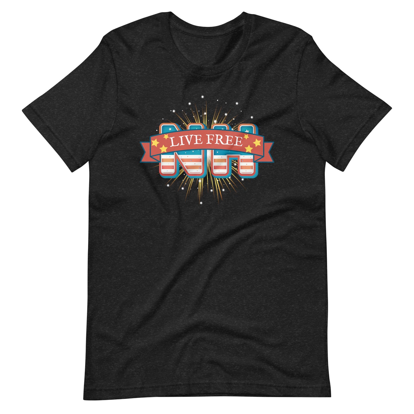 NH Live Free Gold Firework Unisex t-shirt